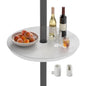 Outdoor Umbrella Table, Adjustable Round Parasol Table Cup Holder