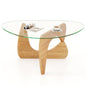 Triangle Coffee Table, Tempered Glass Cocktail Center Table Unit