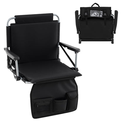 Foldable Stadium Seat, Padded Camping Chair with Back Support