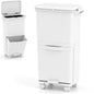 Trash Can with 2 Removable Bins and Tilting Compartment