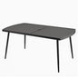 160 x 90cm Garden Table for 6, Outdoor Dining Table with 4cm Umbrella Hole