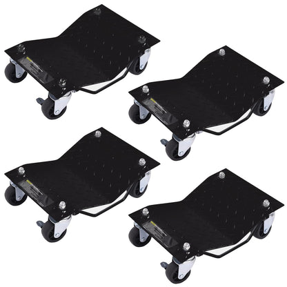 GiantexUK 24 Pack Tire Wheel Dollies, 1360/2720KG Heavy Duty Car Tire Skates Positioning Trolley with Wheels