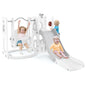 7-in-1 Toddle Slide Set with Swing Seat and Basketball Hoop and Ladder