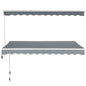 Aluminum Patio Sun Shade with Crank Handle and Water-Resistant Polyester