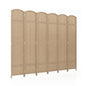 6-Panel Room Divider Folding Privacy Screen with Hand-woven Texture
