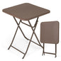 60 x 60 x 72cm Portable Square Camping Trestle Table with HDPE Top & Metal Frame