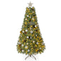 5FT Pre-Lit Artificial Christmas Tree, Hinged Holiday Xmas Tree