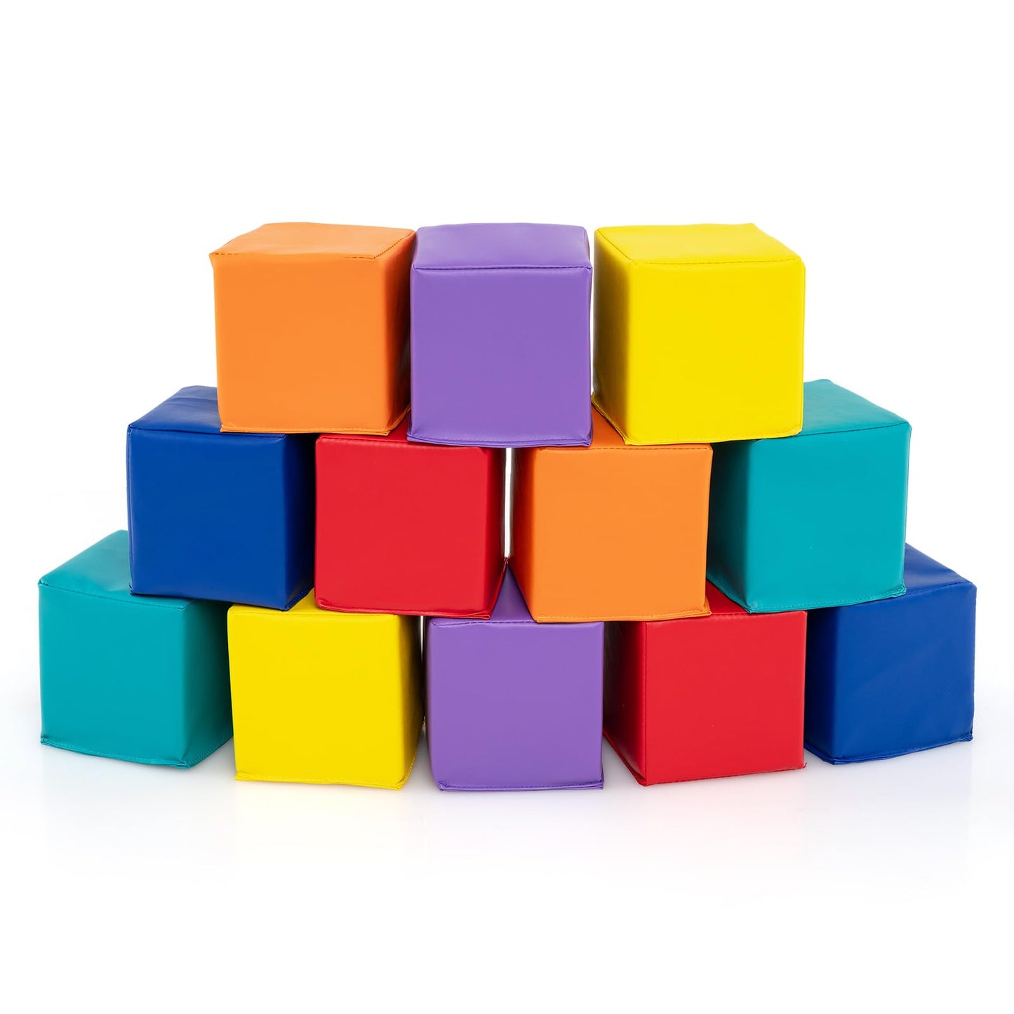 12 PCS Foam Building Blocks 5.5" x 5.5" Colorful Climbing Foam Soft Cubes for Kids