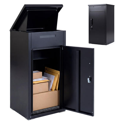 Lockable Package Delivery Box for Outside, Large Galvanized Steel Mailbox