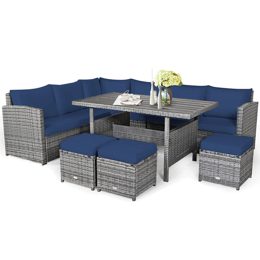 7-Piece Patio Furniture Set with Back and Seat Cushions