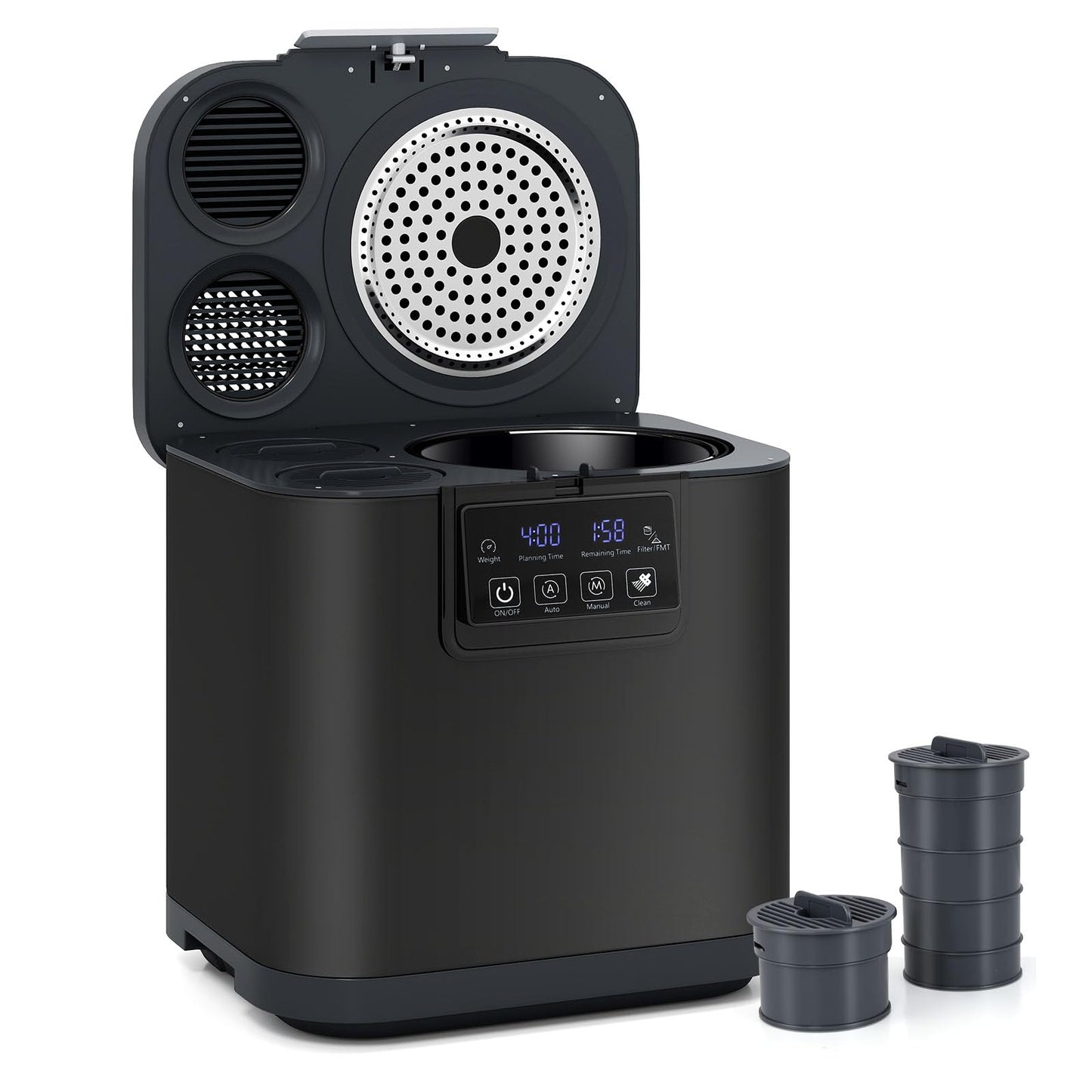 4L Electric Composter with Lid and Auto-Cleaning for Kitchen