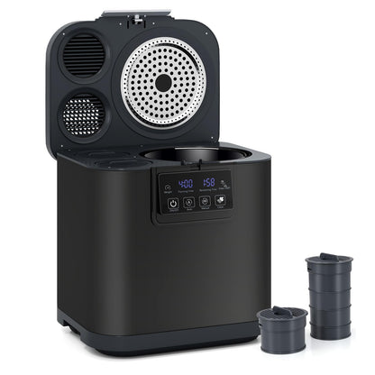 4L Electric Composter with Lid and Auto-Cleaning for Kitchen