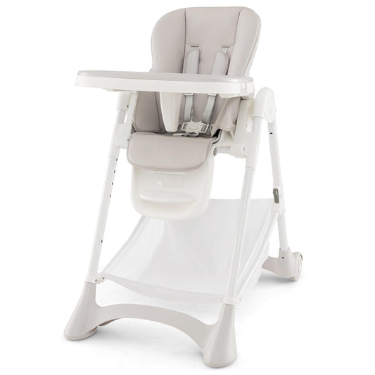 Folding Infants Highchair with Storage Basket