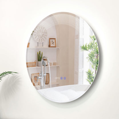 Wall-Mounted Vanity Makeup Mirror with 3-Color Dimmable Lights Touch Switch