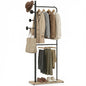 Heavy-Duty Clothes Rail, Metal Clothes Rack Garment Coat Stand with Double Rails