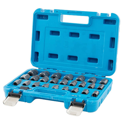 27Pcs Screw Extractor Set Dual Headed Easy Out Bolt Removal Kit