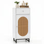 PE Rattan Storage Cabinet with Adjustable Foot Pads and Anti-toppling Kit