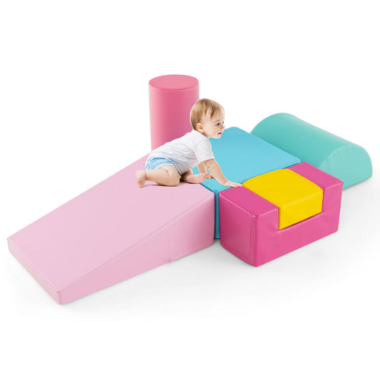 6 Pieces Colorful Kids Climb and Crawl Foam Play Set