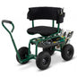 GiantexUK Adjustable Rolling Garden Cart (Green, 96 x 48 x 78-88 cm)