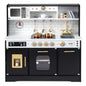 Kids Play Kitchen, Wooden Pretend Toy Kitchen with Realistic Lights & Sounds