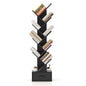 10-Tiers Floor Standing Wooden Bookcase Storage Shelving Unit