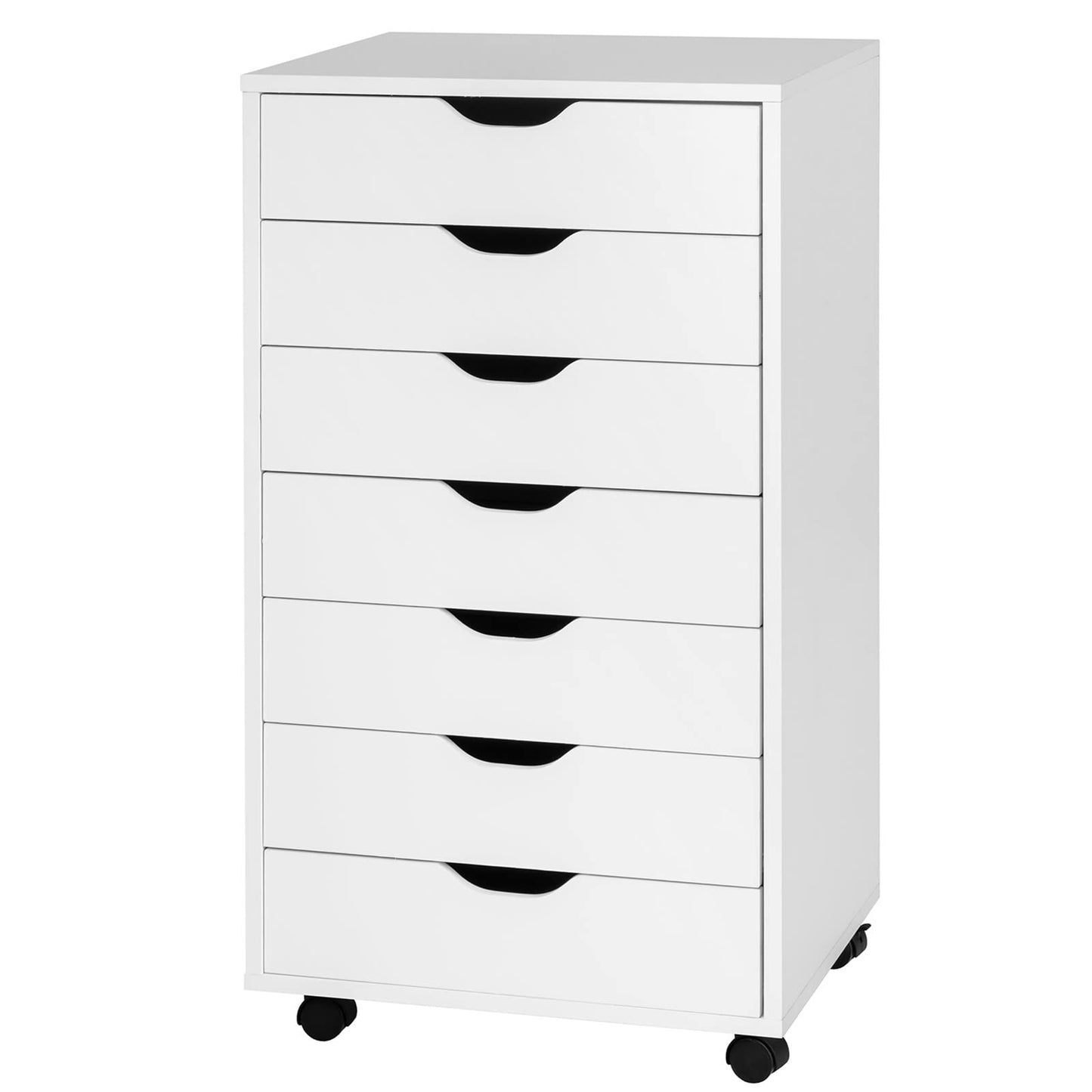 7 Drawers Lateral Stationery Storage Organiser Chest with Wheels