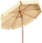 3M Garden Parasol Umbrella with Tilt Function and Wood Poles