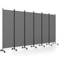 4/6-Panel Folding Room Divider with Wheels