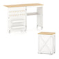 Folding Sewing Table, Rolling Drop Leaf Sewing Workstation Computer Desk