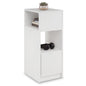 Slim Bedside Table with Drawer and 2 Storage Compartments