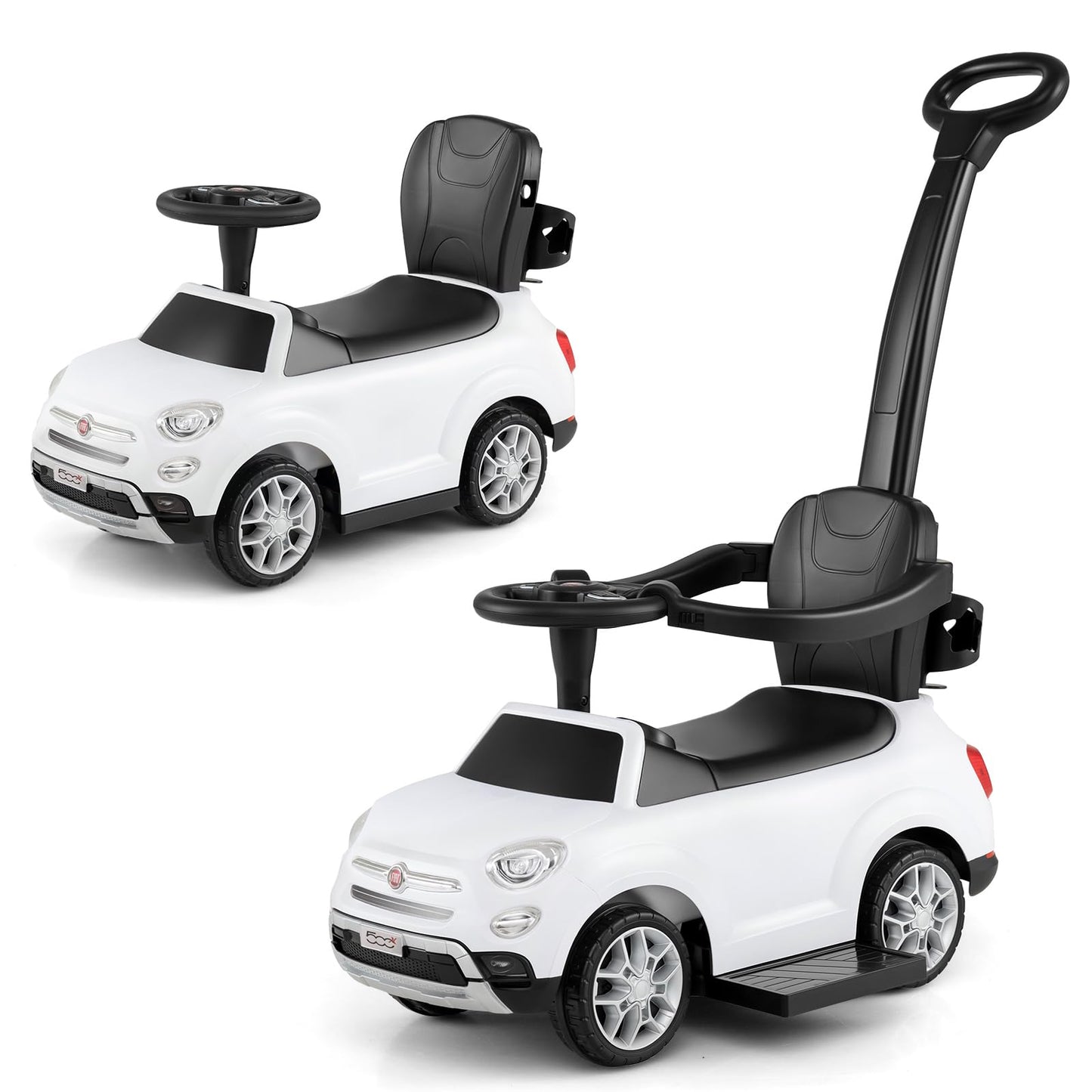3 in 1 Ride on Push Car, Toddler Push Along Car with Handle