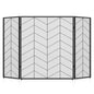 GiantexUK 3-Panel Folding Fire Guard, Heavy Duty Metal Mesh Fireplace Screen