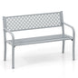 2 Person Heavy Duty Metal Frame Loveseat Park Bench