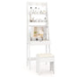 Vanity Desk Set with Flip Top Mirror and Hooks
