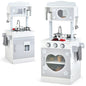 Double-Sided Kid's Play Kitchen Set with Stove and Sink