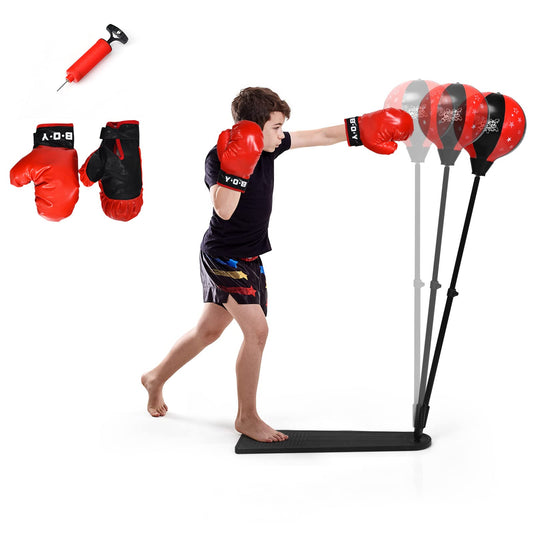 Punching Bag with Stand and Gloves