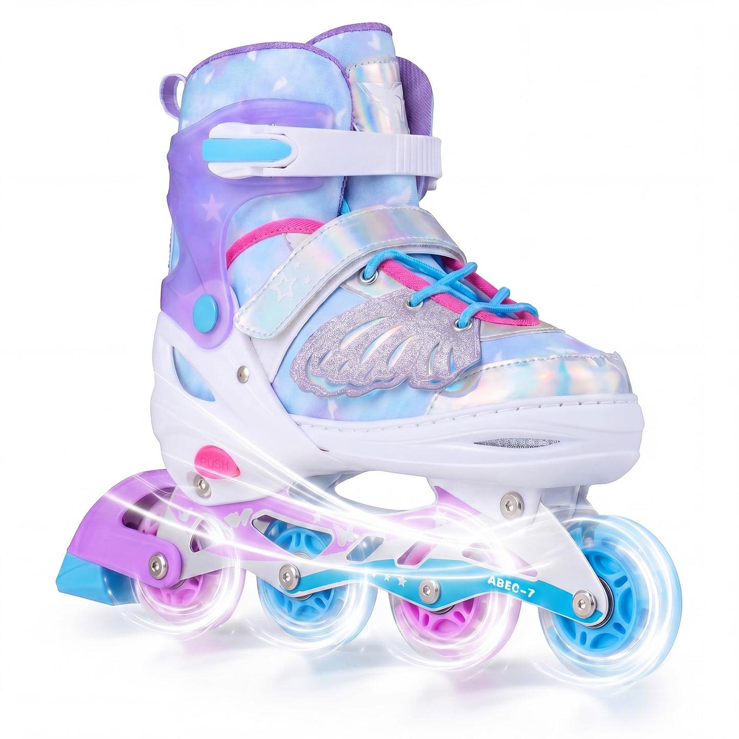 Kids Inline Skates for Boys & Girls, 4 Sizes Adjustable Blades Roller Skates