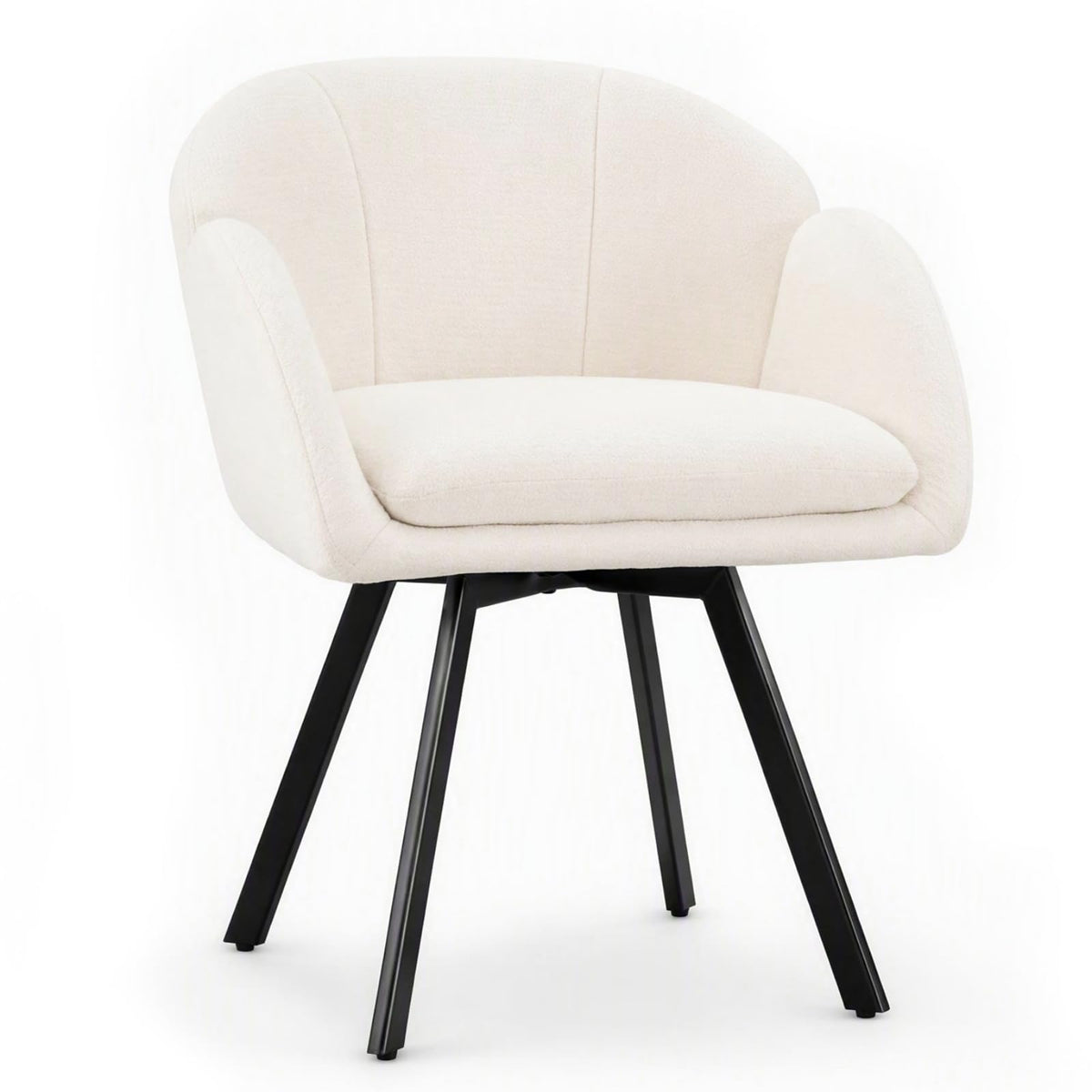 360° Swivel Accent Chair, Upholstered Chenille Armchair