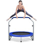 Foldable Fitness Bouncer with 4 Level Adjustable Foam Handle and Safety Padded Cover