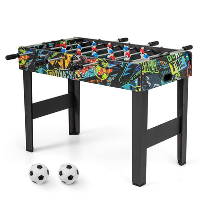 3ft Football Table, 2-in-1 Foosball Game Table with Detachable Legs & 2 Balls