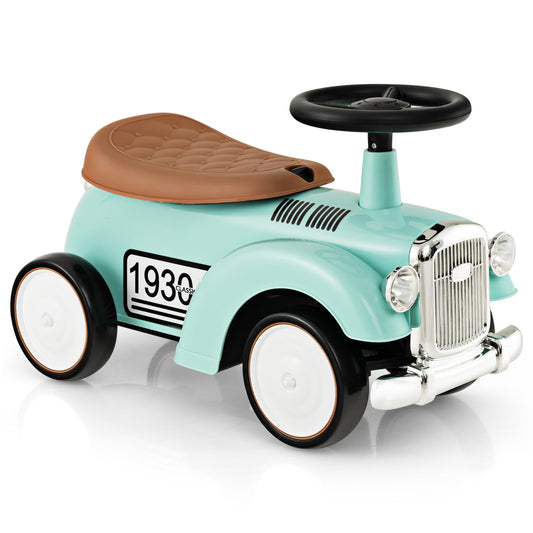Toddler Foot to Floor Sliding Walker with Under seat Storage