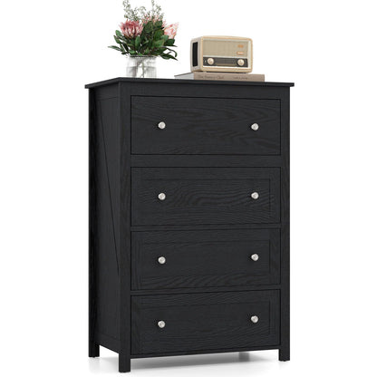 110cm Tall Storage Cabinet Chest of Drawers Clothes Organizer with 4 Drawers