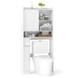 Over-the-Toilet Storage Cabinet Standing Toilet Rack with Sliding Door