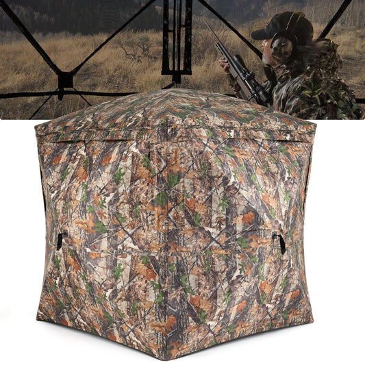 Pop Up Hunting Blind, Camouflage Ground Tent with Carrying Bag
