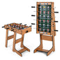Free Standing Folding Foosball Soccer Game with 2 Mini Footballs