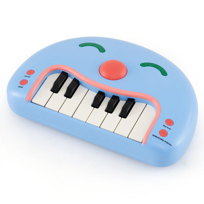 13-Key Kids Piano Keyboard Interactive Toy Digital Piano with Smiling Face