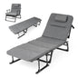 3-in-1 Folding Camping Cot with Removable Mattress and Flip-up Pillow