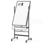 Reversible Rolling White Board with Black Markers and Board Eraser