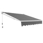 Retractable Manual Awning, Anti-UV and Waterproof Garden Patio Canopy with Fittings