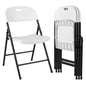 Foldable Plastic Chairs with Ergonomic Backrest and Metal Legs